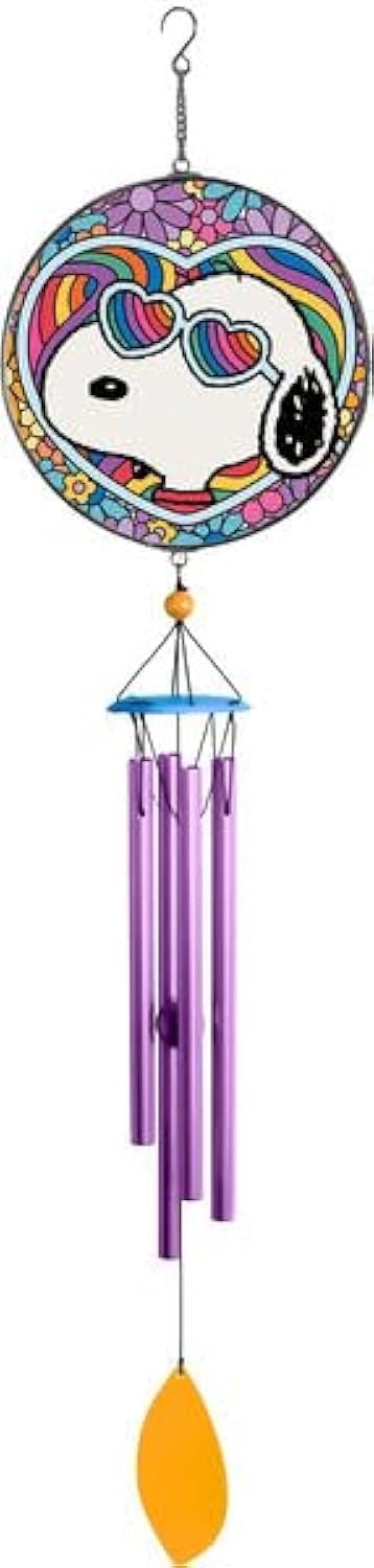 Spoontiques Snoopy Suncatcher Wind Chimes - Outdoor Garden Décor - Decorative Chimes for Yard, Garden, Backyard and Patio Decoration