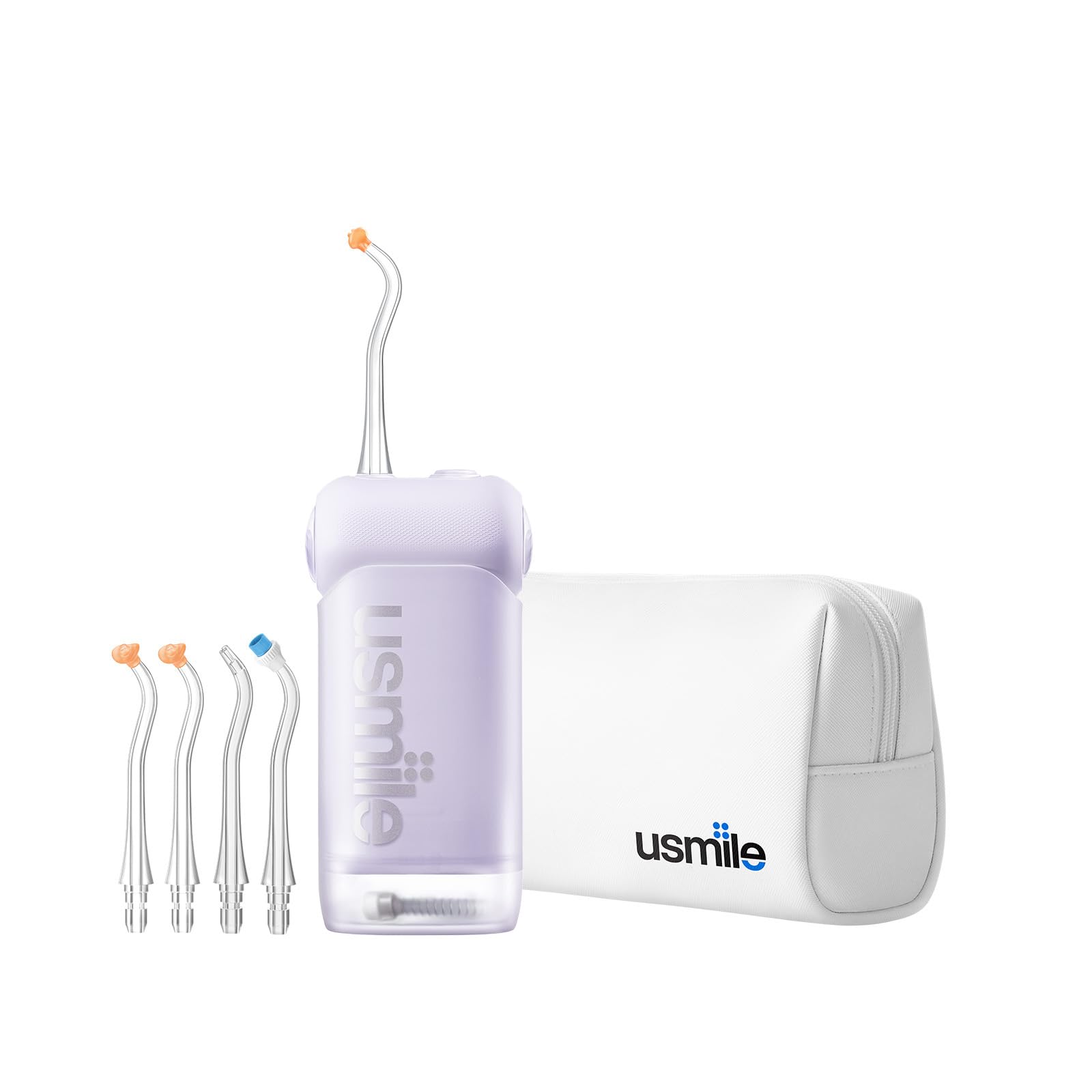 3-in-1 Bundle usmile C10 Portable Water Flosser Purple S-Type Nozzles Travel Case Complete Oral Care Set for Home