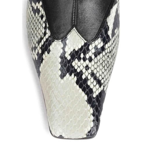 Maiyang Women Square Toe Side Zipper Ankle Boots Fashion Low Chunky Heel Stretchy Booties Comfortable Party Casual Dress Short Boots Size 4-16 US4