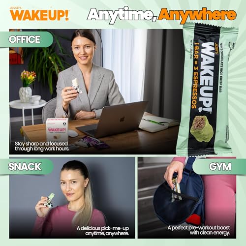 Image of WAKE UP! Mint Chocolate Caffeinated Bars, 3 Espressos, 2 Pack (12 Bars)