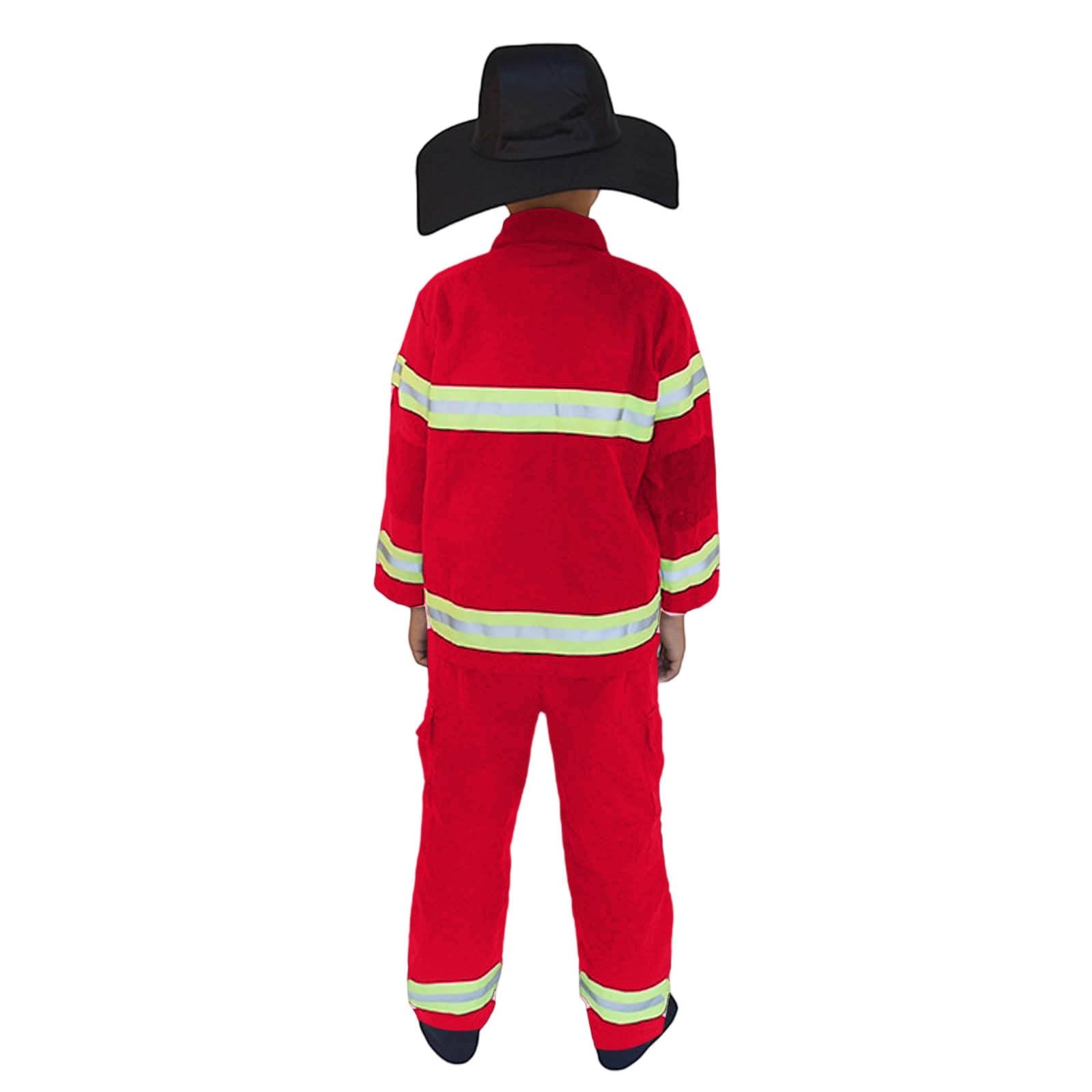 Karneval Kostüm Kinder Feuerwehrmann Faschingskostüme Lustige Fasching Kostum Jungen Mädchen Kleidung 1 Teilig Fasching Outfit Gothic Lounge Karnevalskostüme Mottoparty Feuerwehrkostüm 3-12 Jahre