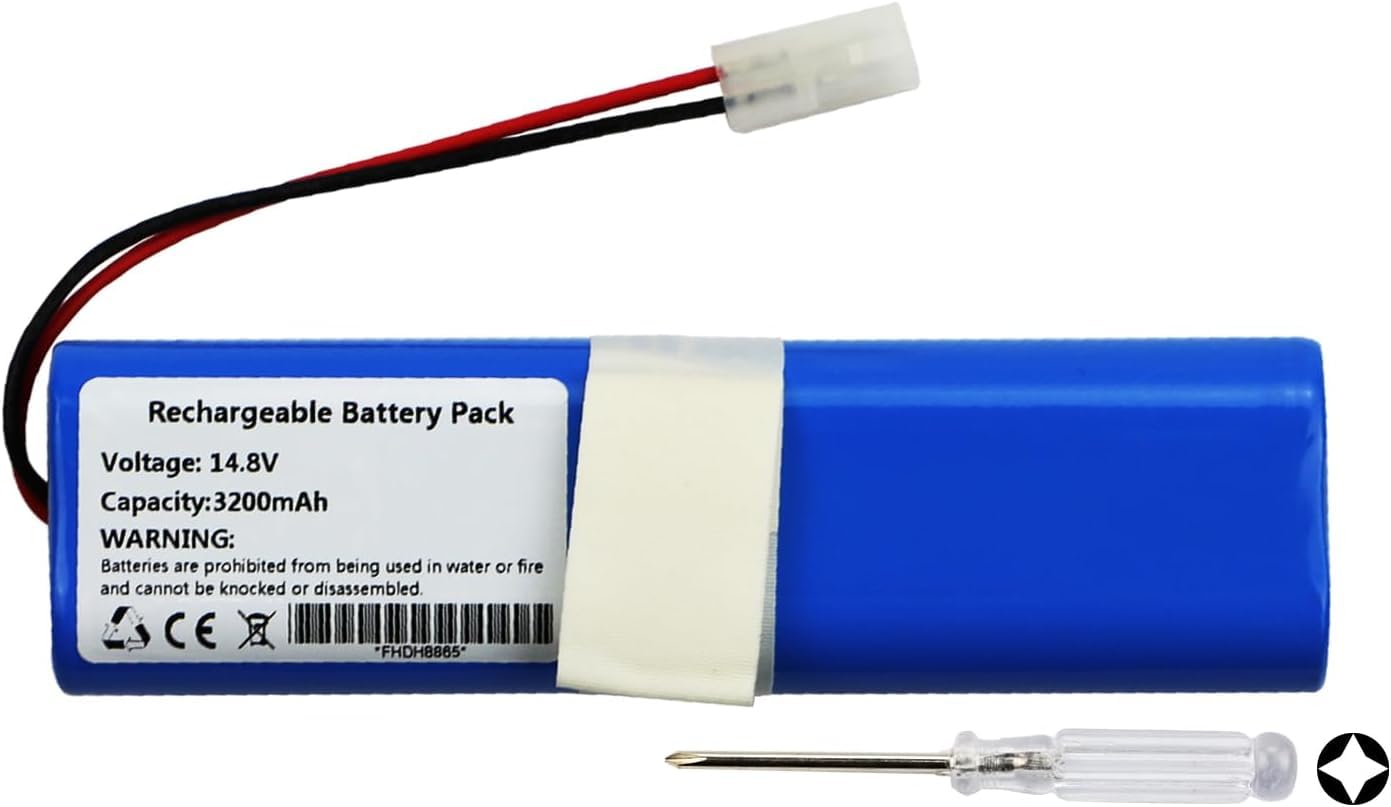 3200mAh Rechargeable Robot Aspirapolvere Batteria Compatibile con Qihoo 360 S6 360 S8 Rowenta X-Plorer Serie 75 X-Plorer Serie 75 S+ X-Plorer Serie 95 RR8567 RR8585 RR8587 Robot Vacuum Cleaner