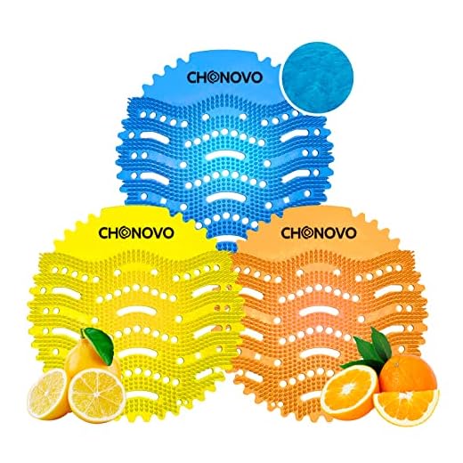 Urinal Screen Deodorizer,24 Pack Urinal Cakes Bulk Scented Anti-Splash Urinal Mats Deodorizer Fresh Pads for Toilet,Bathroom,Restaurants,Offices,Schools,Hotels(Ocean Breeze/Lemon/Orange)