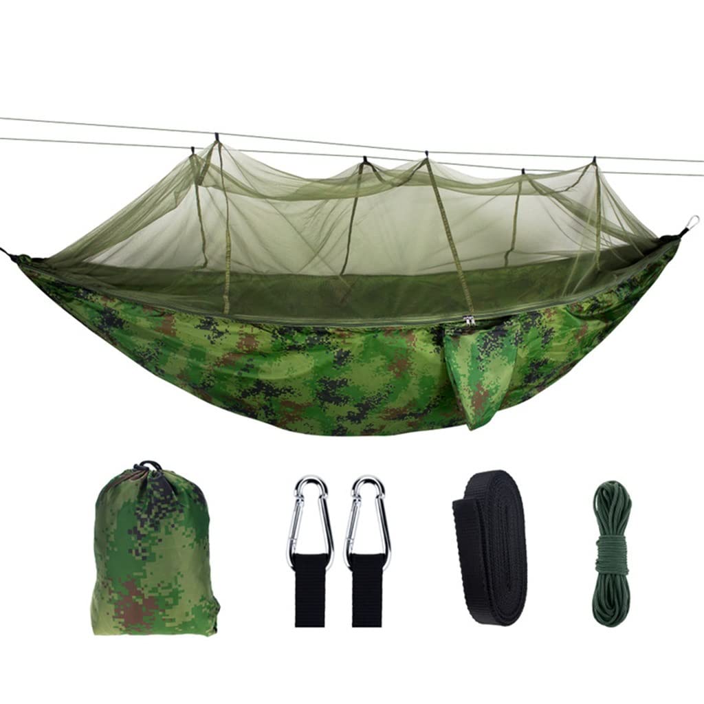 Hamac suspendu avec moustiquaire intégrée et auvent imperméable double