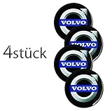  Volvo ★4 Stück 60mm Aufkleber Emblem für Felgen Nabendeckel Radkappen