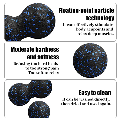 Xzeemo Faszienball Set (Einzelball + Doppelball), Massageball Faszien Ball, Trigger Point Release Lacrosse Ball, faszienbälle massagebälle für Faszientraining DurchfüHren, Schmerzen Lindern
