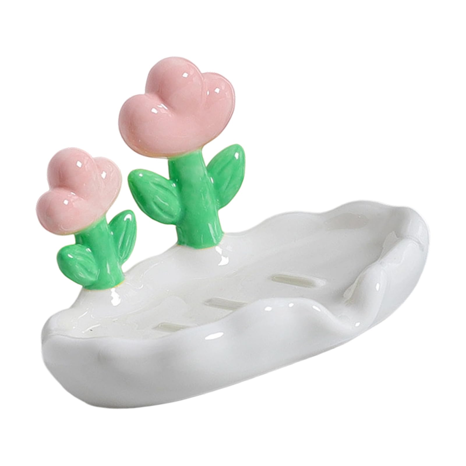 APGLSXY Portable Soap Container Aesthetic None Slip Base Resistant Perfect for Camping Dorms Quick Installation None Holes Flower Soap Waterproof