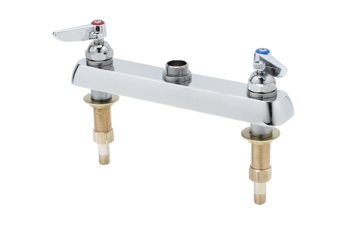 One-Day Sale: Up to 40% Off T&S Brass B-1120-XS-LN B-1120-Xs-Ln, Workboard Faucet, Deck Mount, 8-Inch Centers, Lever Handles, Ex-Long Inlet Shanks, Less Nozzle