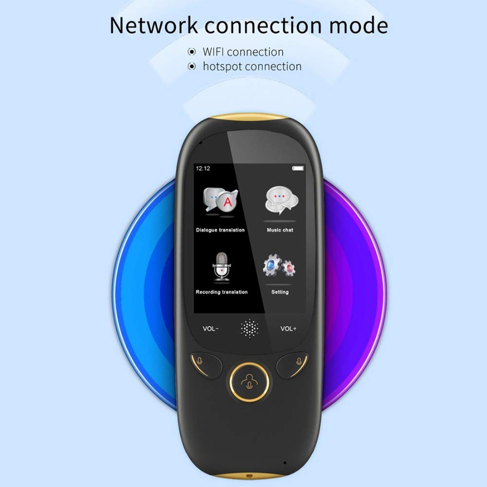 Natychmiastowe urządzenie do tłumaczenia języka głosowego, Mini ręczny dwukierunkowy tłumacz WiFi, obsługa wielu języków, do nauki rodziny podróżniczej Comfortable anniversary