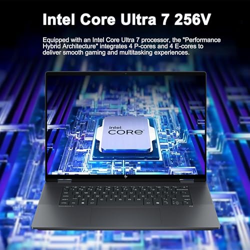 Image of HP OmniBook X Flip 2-in-1 Laptop 16 inch WUXGA IPS Touch (400nits) Intel 8-core Ultra 7 256V (Up to 47 Tops) 16GB RAM 1TB SSD for Creator Designer Professional Business Win11 ICP Hub