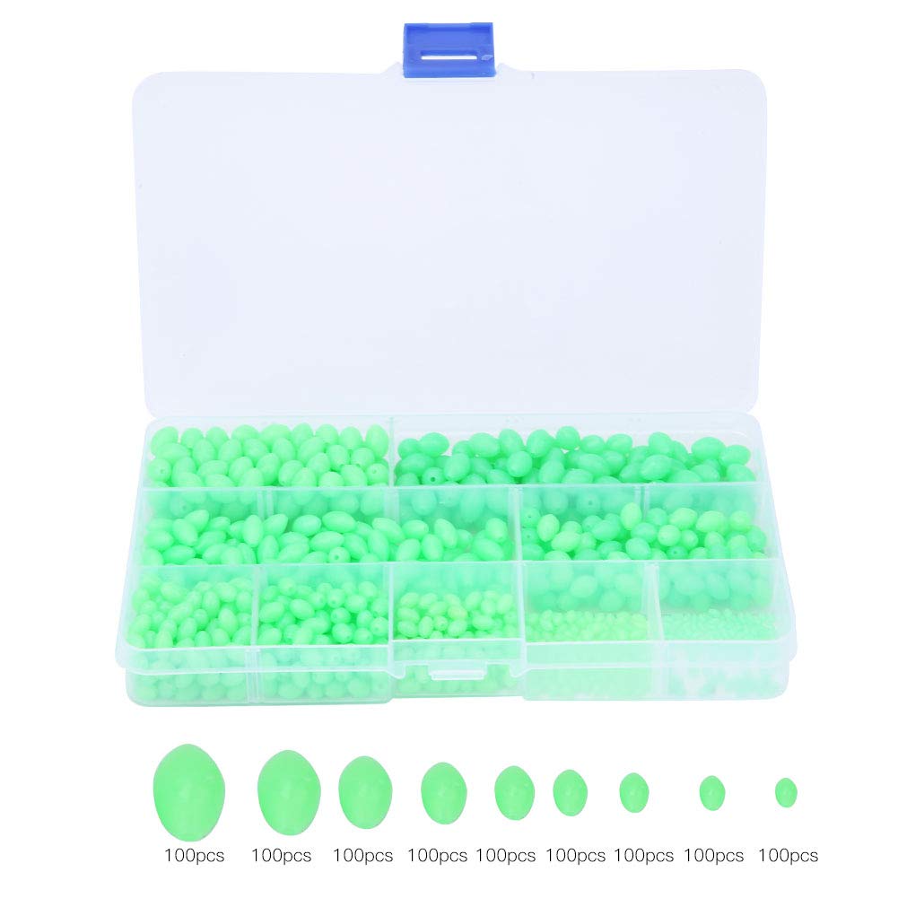 SUNGOOYUE Perlas de Pesca Luminosas, 900 Piezas Perlas de Pesca de Multifuncional Modelos Aparejos de Pesca Luminosos para Pesca al Aire Agua Salada Agua Dulce,perline per Pesca