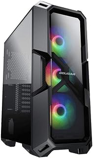 Cougar MX440-G RGB Potente e Compacto Mid-Tower Case com Painel Frontal e Lateral de Vidro Temperado, 3 Ventiladores ARGB