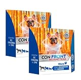 Kit 02 Coleira Pulgas e Mosquito Leishmaniose Confront 19G 48cm