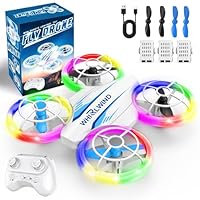 Skeufy Mini Drone for Kids Toys, Kids Drone with 6 LED Light Modes, Mini Drone for 6-12+ Year Old Boys Girls, Hand Operated RC Quadcopter with 3 Batteries, 3D Flip, Best Toy Gifts for Boys and Girls