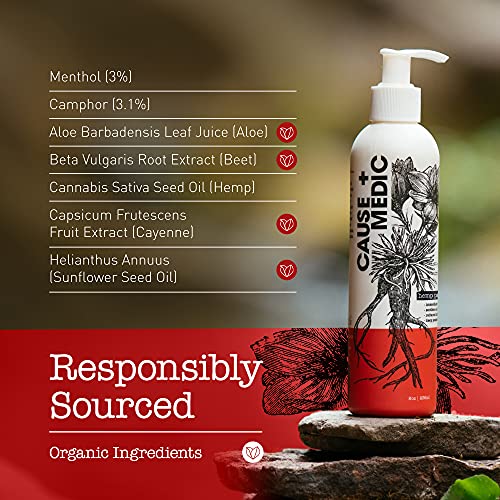 CAUSE + MEDIC - Pain Cream - Muscle Cream with Hemp Oil, Cooling Hemp Body Lotion with Relief Factor, Massage Cream for… - Image 7