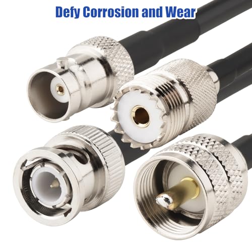 Câble coaxial UHF vers BNC 50 cm anti-interférence équivalent LMR200 x4 - 4