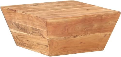 Miniatura 1 de Mesa auxiliar, mesa de centro de tronco, mesa de centro de granja adecuada para sala de estar, oficina, balcón, estudio, sala de estar familiar en