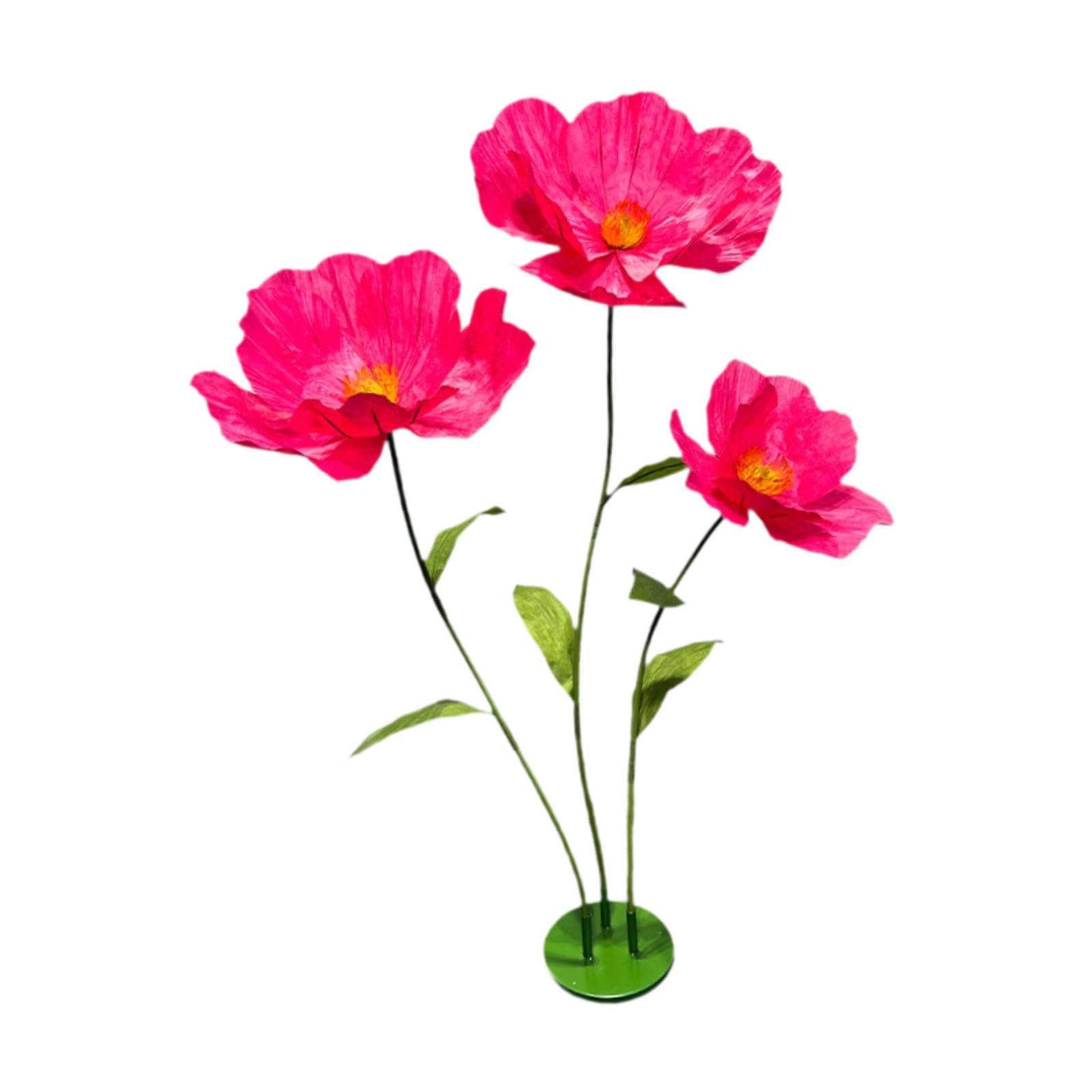Fleurs Artificielles Géantes Décoration Florale sur Pied Grand Arrangement pour Scène et Accessoire de Photographie avec Base Adapté pour Les Mariage, Rose