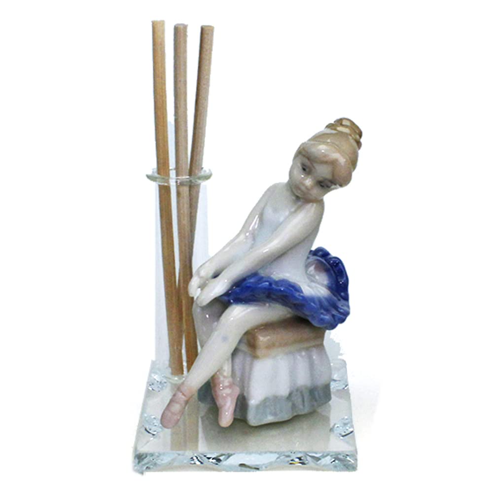 DLM 33351 (Kit 12 Pezzi) Profumatore in Vetro e Porcellana Ballerina Dance Musica in Porcellana Battesimo Comunione Diffusore Profumo Ambienti bomboniera