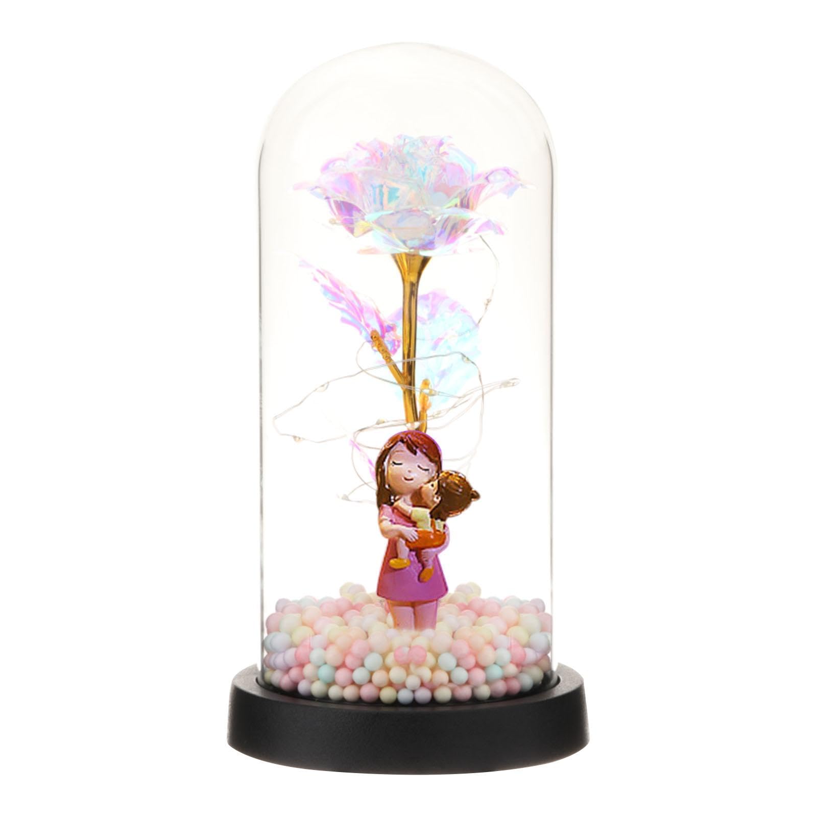 Eternal Rose Flowers Gift Led Lights Preserved Flower for Valentine Day Mother Colorfullight-image-19
