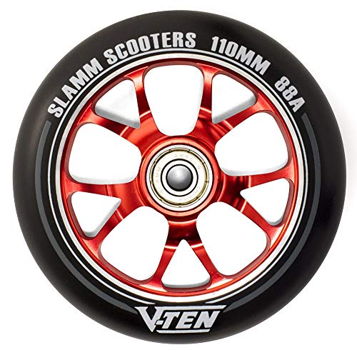 Slamm Scooters V-Ten II Roues Unisexe Adulte, Mixte, SL582, Rouge, 110 mm
