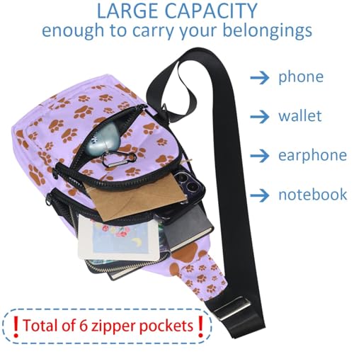 Sac à dos à bandoulière violet avec sangle réglable ergonomique