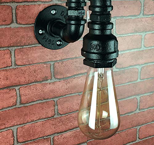 Rétro Applique Murale en Tuyau d'Eau Industriel E27 avec American Style Créative Vent Décorations D'éclairage