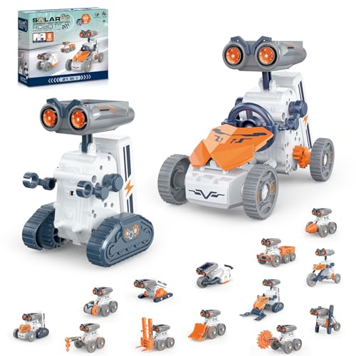 Robot de Juguete Solar 21 en 1, Juguetes de Proyectos STEM para Adolescentes de 8 a 16 Años, Kit de Experimentos de...
