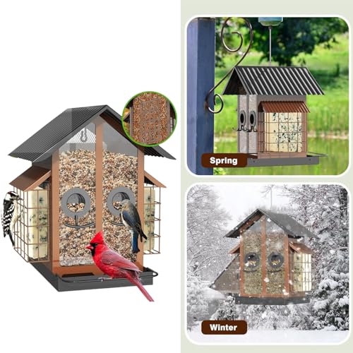 Mangeoire à oiseaux station d'alimentation robuste en métal premium - 7