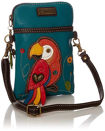 Chala Red Parrot Cellphone Crossbody Handbag - Convertible Strap Bird Lovers4
