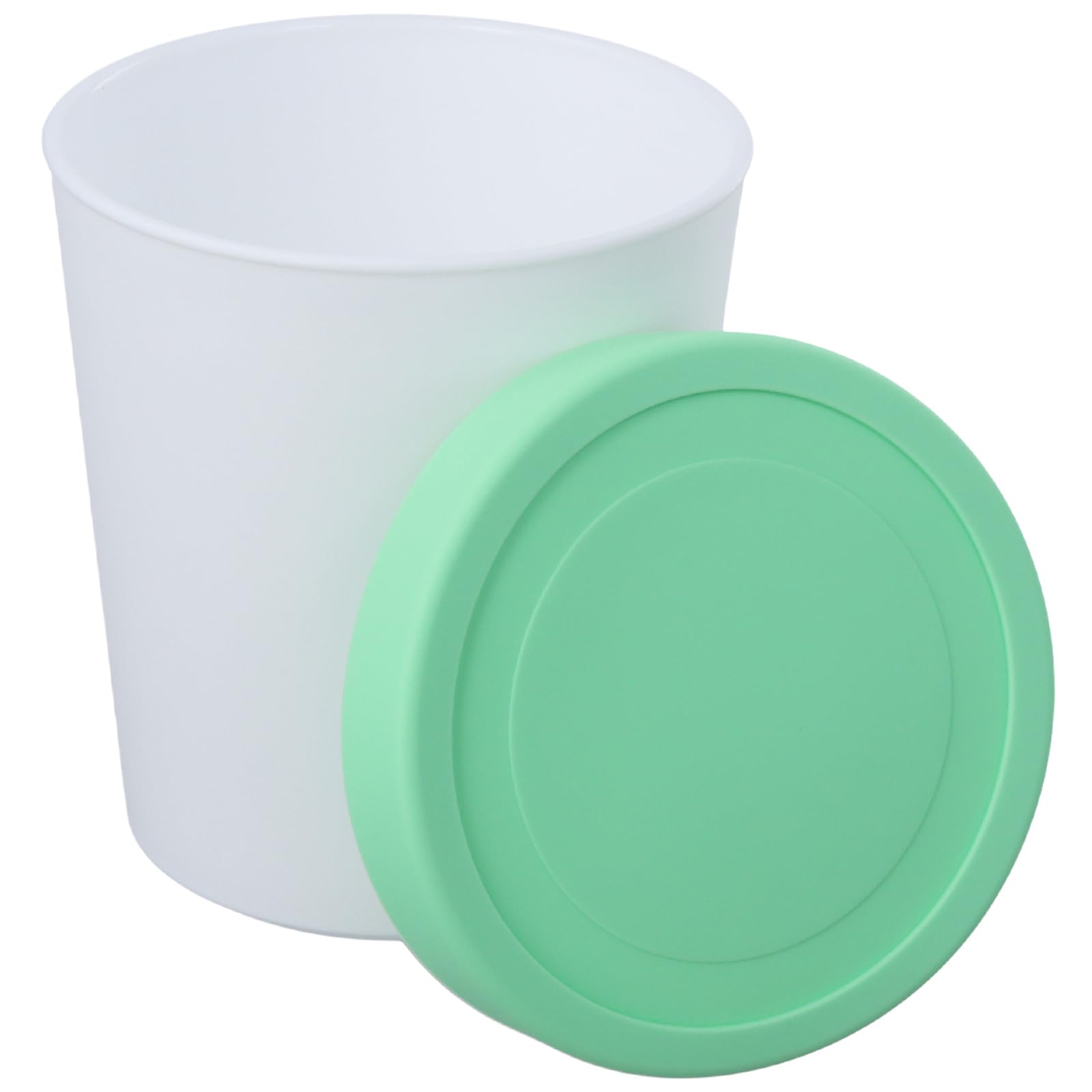 HOIGON 6 Stück Eiscreme-Behälter, 12,4 x 13,7 cm, wiederverwendbare Eiscreme-Behälter mit Silikondeckeln in 6 Farben, hausgemachte Eiscreme-Behälter für Zuhause und Geschäft