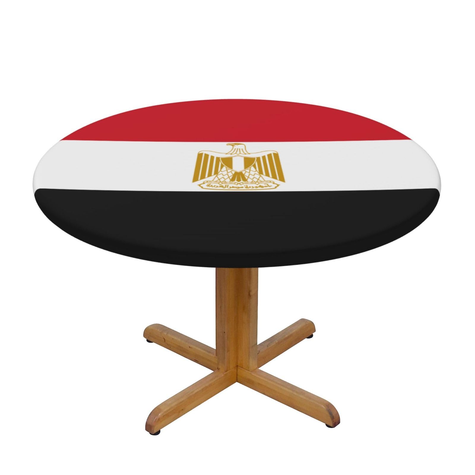 ZQYTGFDC Egyptian flag S Decorative Round Tablecloth Waterproof Anti Stain Oil Proof Size for 40 50 inch