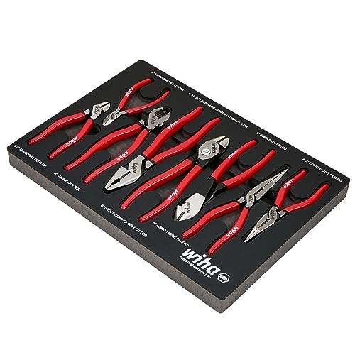 Image of Wiha 34682 8 Piece Classic Grip Pliers and Cutters Tray Set