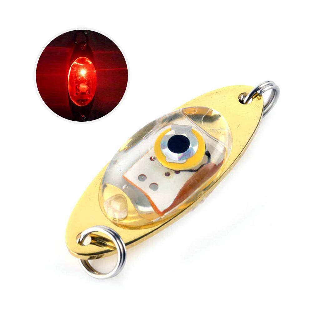 Volwco Fishing Lure Light, LED Underwater Flashing Light, Attracting Fish Waterproof Light, Up to 2000 Feet Deep