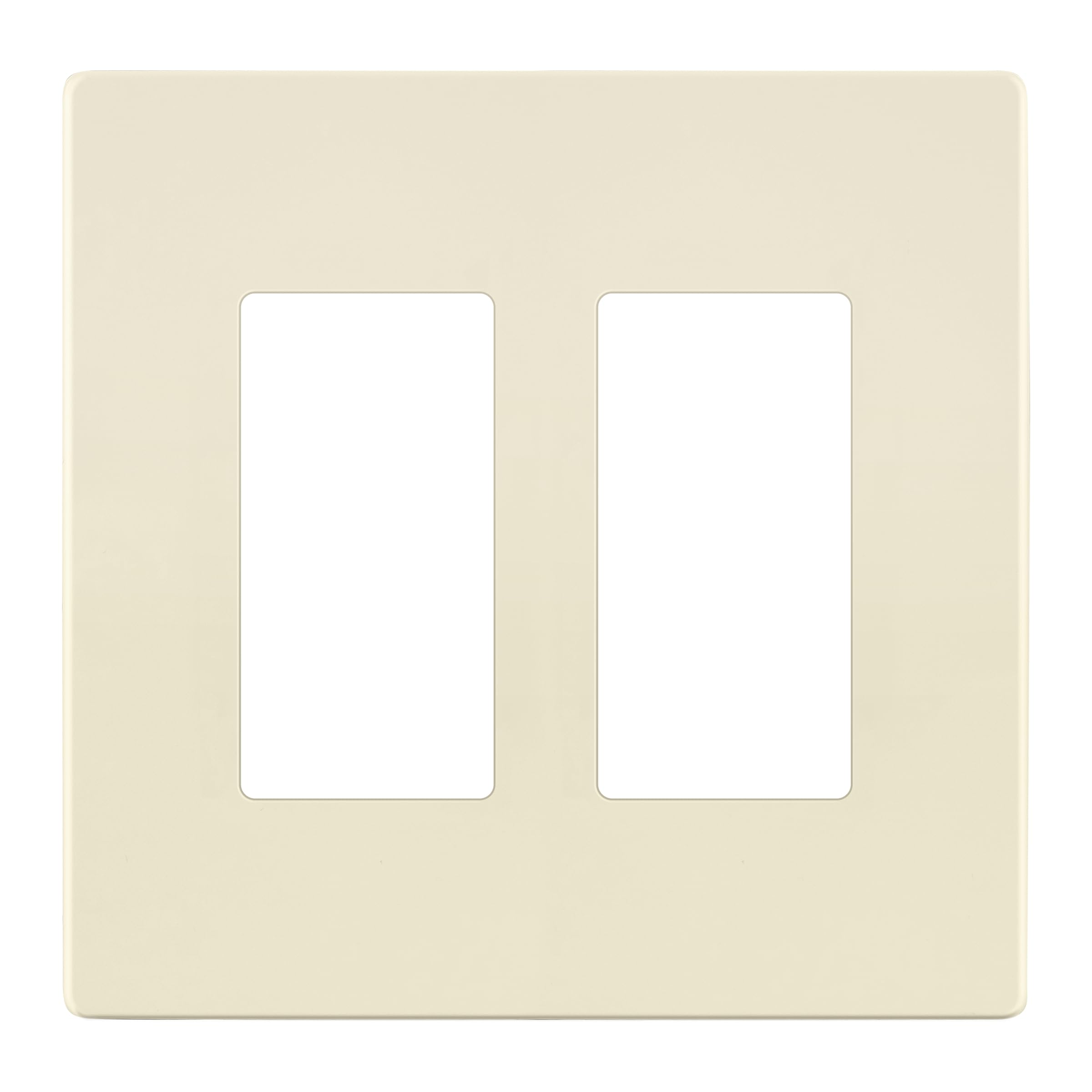 LIDER Brushed Finish Decorator Switch Cover, Screwless Wall Plate, Mid-Size 2-Gang 4.88" x 4.92", Unbreakable Polycarbonate Thermoplastic, UL Listed, LSWP-32M-BGD, Brushed Gold — view 66