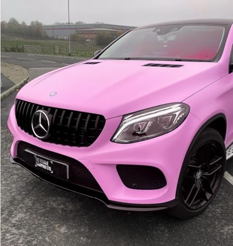 Image of WALLMATE Satin Light Pink Car Sticker Self Adhesive Bubble Free Vinyl Wrap for Car, Scooty, Cycle, Bike and Other Vihicle Interior & Exterior Decoration (Bubblgum Pink, 20X84 in)