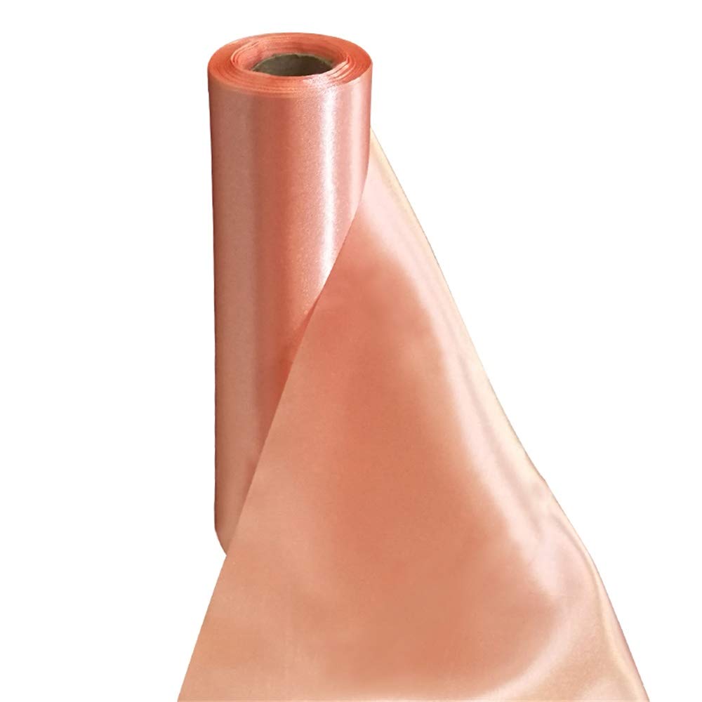 Time to Sparkle 29cmx20M Satin Roll Sash Fabric Chair Cover Bows Table Runner Sashes Swags for Wedding Party--Coral — image 1
