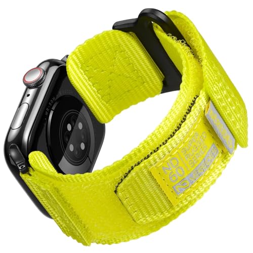 Image of Nereides Compatible with Apple Watch Straps Series 11 10 9 8 7 6 5 4 SE 3/2/1 Ultra 3/2/1, Nylon Sport Replacement Band for iWatch Strap 46mm 45mm 44mm 49mm (XL, Lemon Yellow)