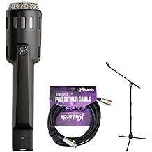 Kellards Warm Audio Retro 64 Cardioid Handheld Dynamic Microphone Bundle PST2 Adjustable Height Microphone Stand with Boom, XLR-P20T Pro 20 ft XLR Microphone Cable