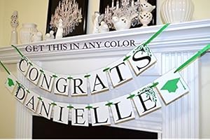Graduation Congratulations Banner - Personalized Name Banner for School Grad Decor, Graduation Party Decor