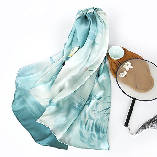 Ding Decoration Sciarpa di Seta Selvaggia Donna