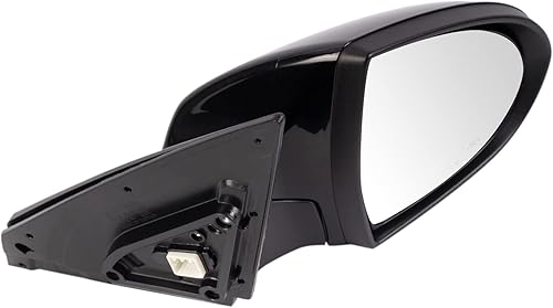 Miniatura 6 de TRQ Conjunto de espejo lateral del pasajero, ajuste eléctrico, sin calefacción, sin memoria, negro compatible con Kia Sportage KI1321148 2011-2016