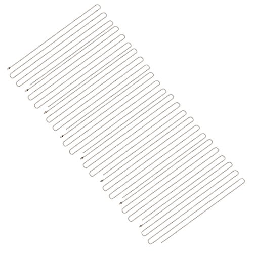 Aexit 8pcs 1.5mm Lighting fixtures and controls Dia Metal Beaded Connector Ball Keychain 100cm Length Silver Tone