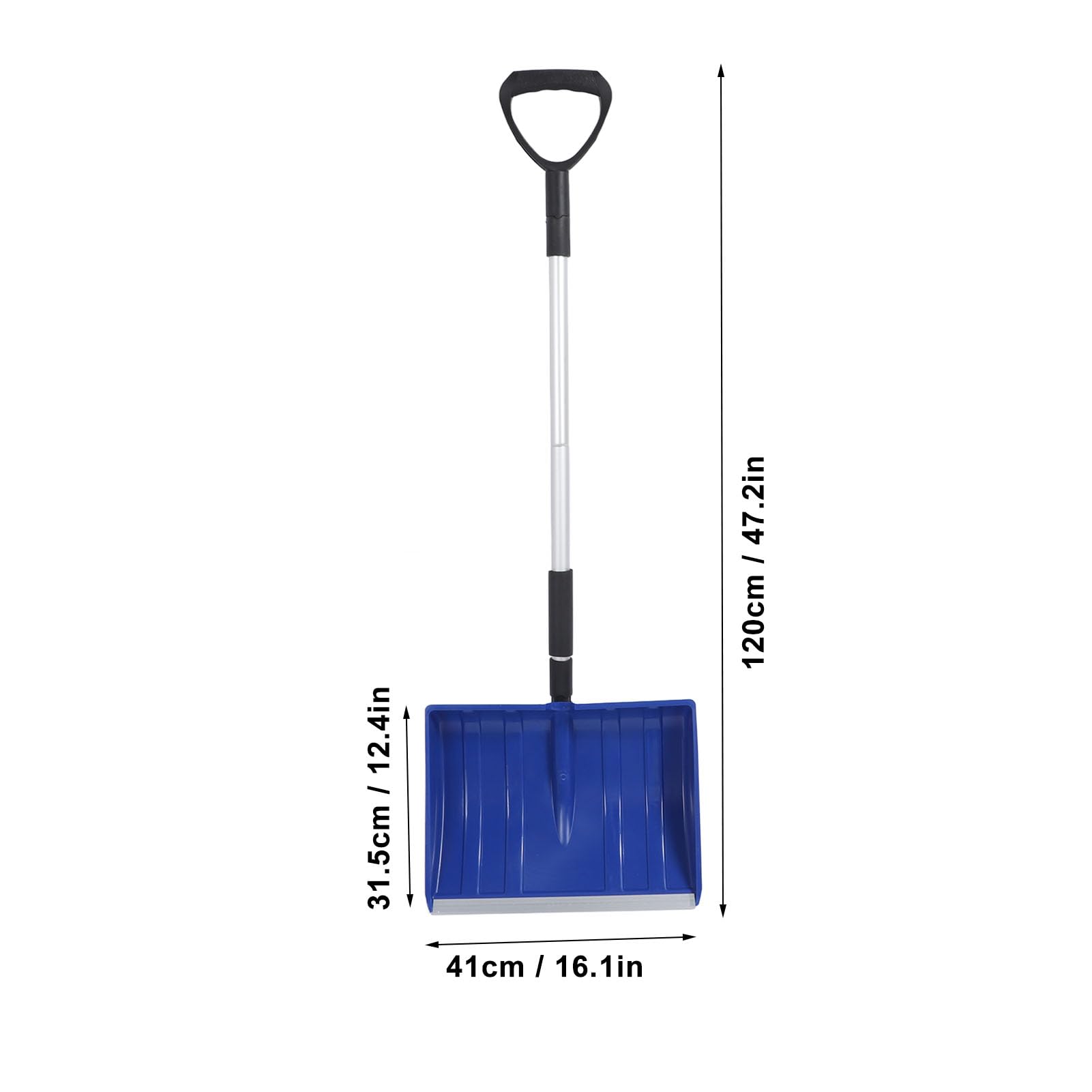 Pala da neve Pala da esterno portatile leggera e staccabile di grande capacità per giardino di emergenza (Blu)
