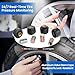 Tire Pressure Monitoring Systems with 4-inch LCD Screen, Wireless TPMS w/ 4 Sensors & 6 Alarm Modes, 0-144 PSI ±1.5PSI, Solar/USB Charging, for Car SUV Pickup Minivan - with 4 Tire Valve Stem Caps