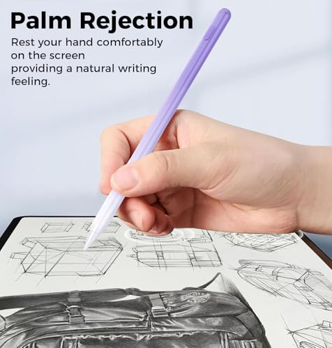 Stylus Pen for iPad 11th/10th/9th Generation,Fast Charge Apple Pencil Alternative,Palm Rejection,Tilt Sensitivity,Compatible with iPad 11/10/9/8/7/6th,Pro M4/13''/12.9"/11", Air M3/M2/5/4/3, Mini 6/5 - image 4