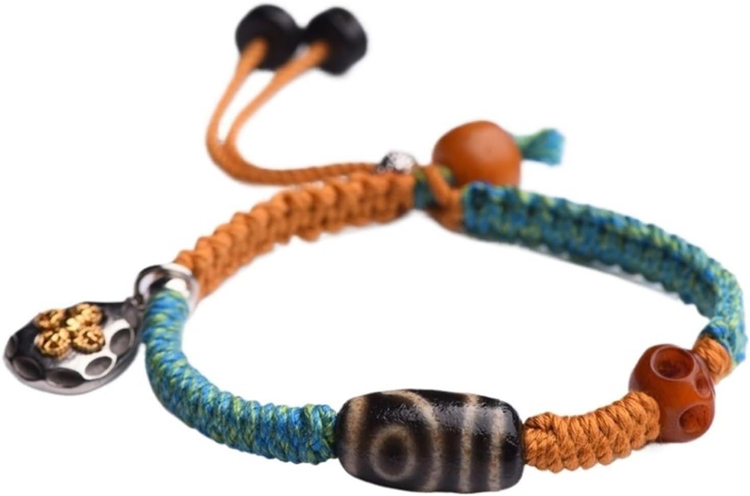 YNIYUJKL Bracelets,Lucky Charm,Braided Bracelets, Hand-Woven Wrapped Tiger'S Tooth Nine-Eye Dzi Bead Bracelet Hand-Woven Women'S Jewelry National Style Wenwan Bracelet Rope