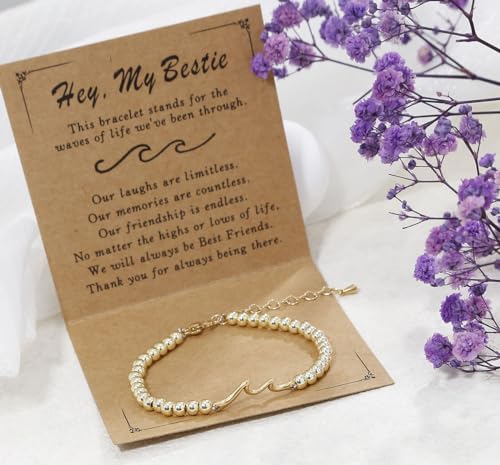 Best Bestie gifts for women gifts,Wave Bracelet friend gifts for Best friend Soul Sister Christmas Thanksgiving Day Valentines Day Gifts For Her2