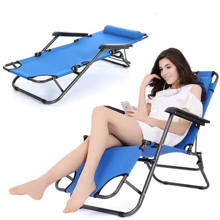 PARYAVARAN Recliner Folding Deck Chair Zero Gravity Locking Lounge Chair Recliner for Outdoor Beach Patio Pool One Size Sun Lounger Garden Chairs 1
