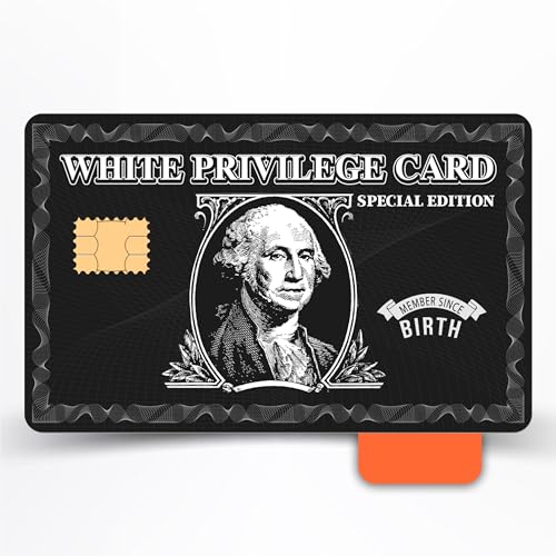 White Privilege Card Sticker – Funny Debit Card Skin – Slim Fit Vinyl Cover for Credit, Bank, and ID Cards – Waterproof & Removable – 1 Pc